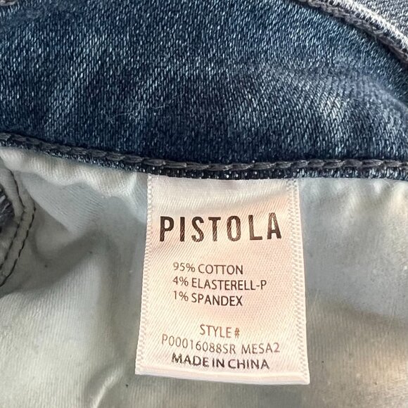 Pistola Lennon Jeans Size 26 High Rise Straight Leg Medium-Light Wash - Picture 5 of 12